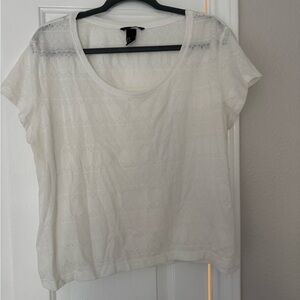 H&M White Short Sleeve Tee